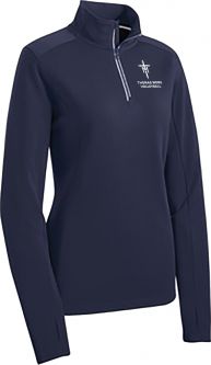 Sport-Tek Ladies Sport-Wick Textured 1/4-Zip Pullover, Navy